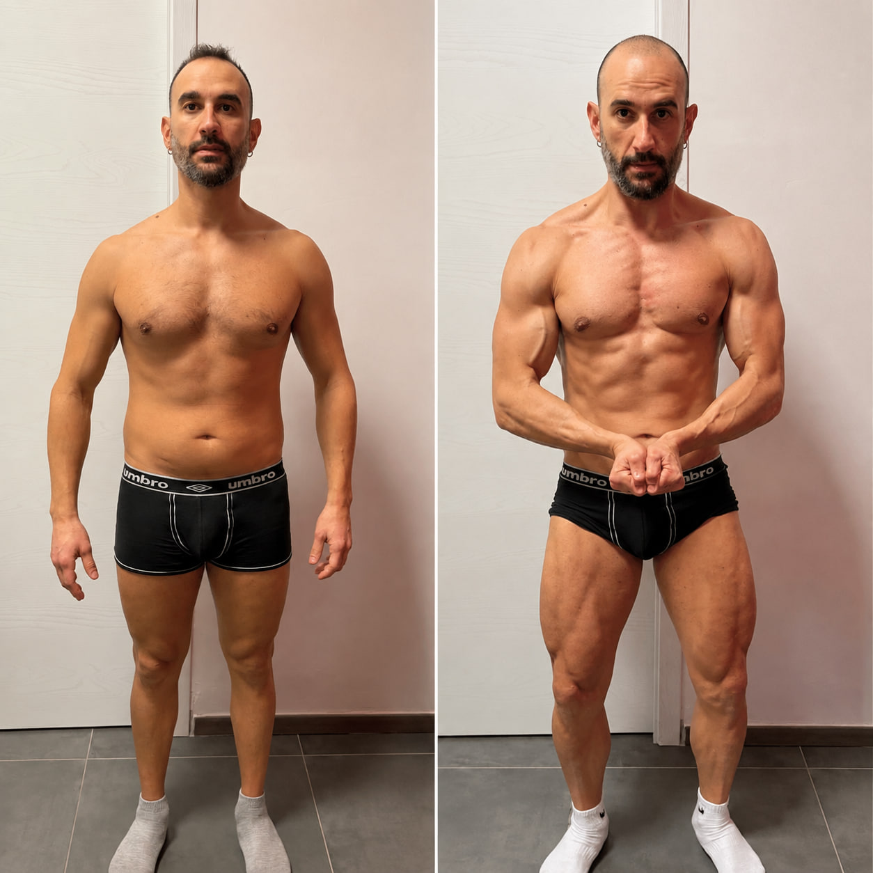 Trasformazione fisica ottenuta durante un percorso Muscle Doctrine